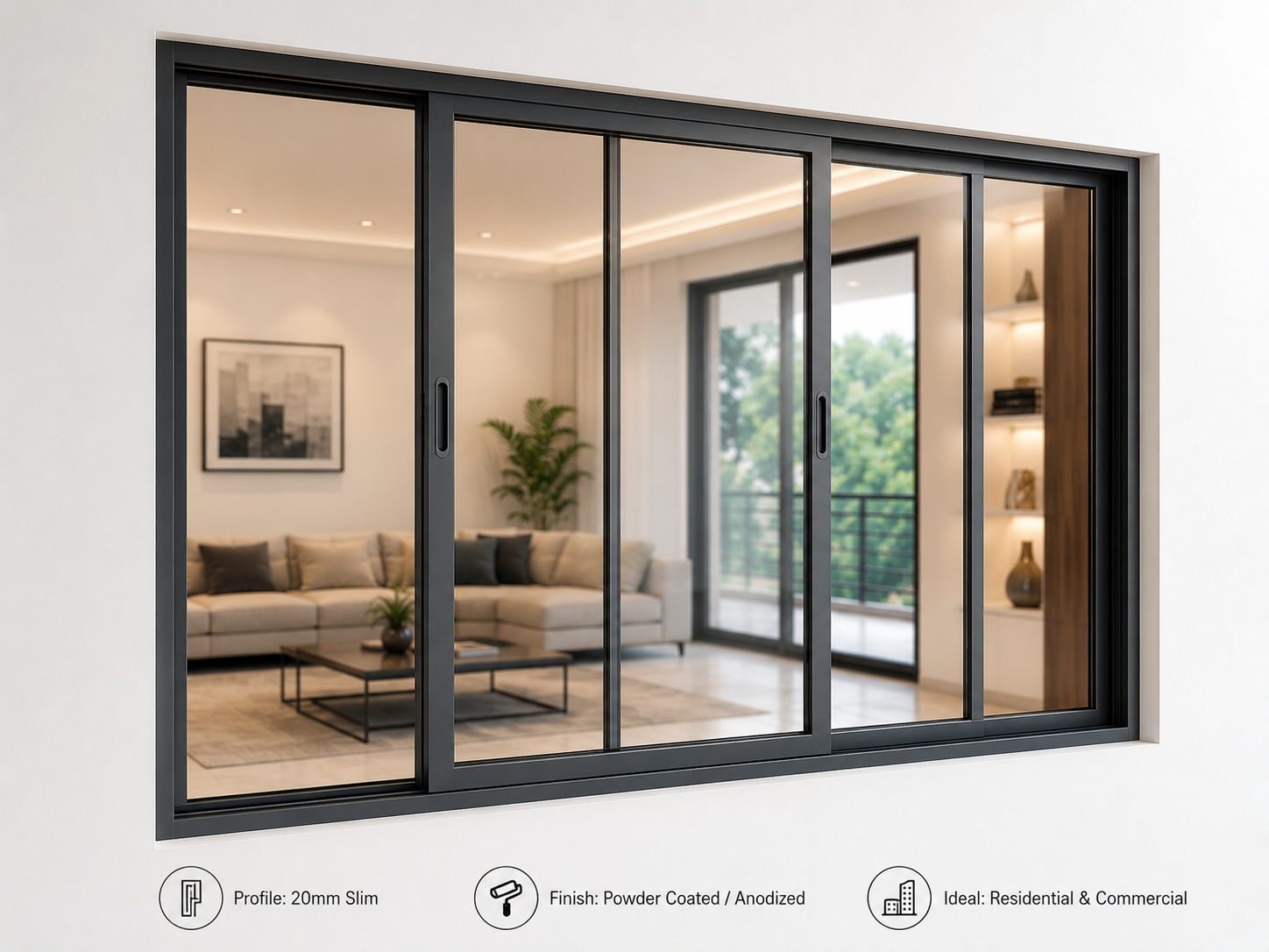 20mm Sliding Windows